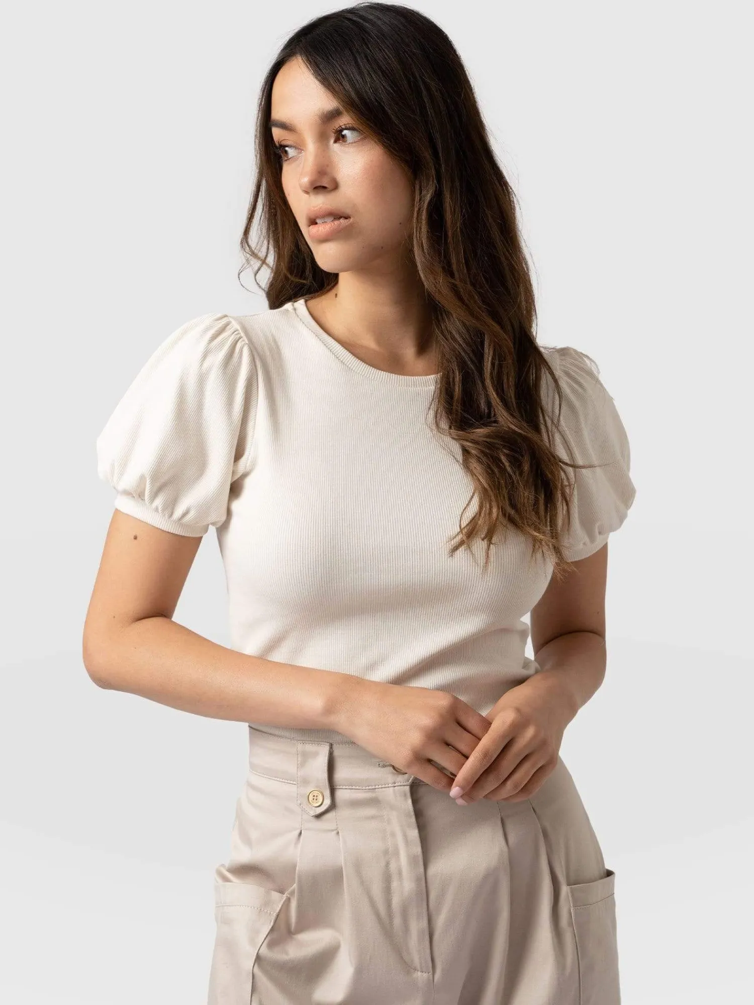 Online Saint and Sofia Cavendish Tee - Cream