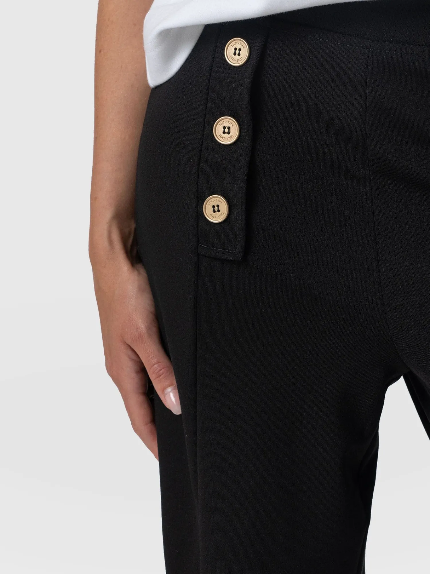 Online Saint and Sofia Chelsea Pant - Black Jersey