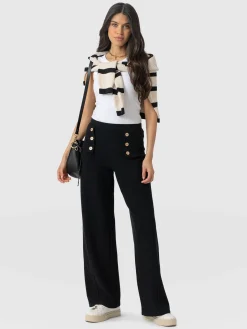 Fashion Saint and Sofia Chelsea Pant - Black Textured