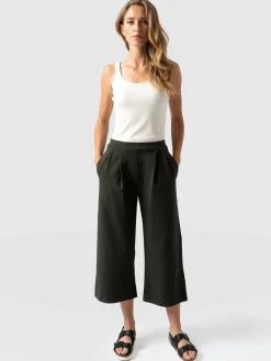 Best Saint and Sofia City Culotte - Khaki Pleats