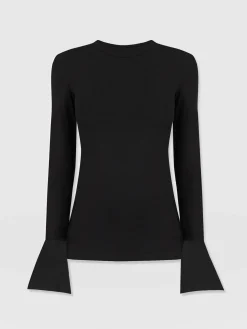 Discount Saint and Sofia Connie Cuff Tee - Black