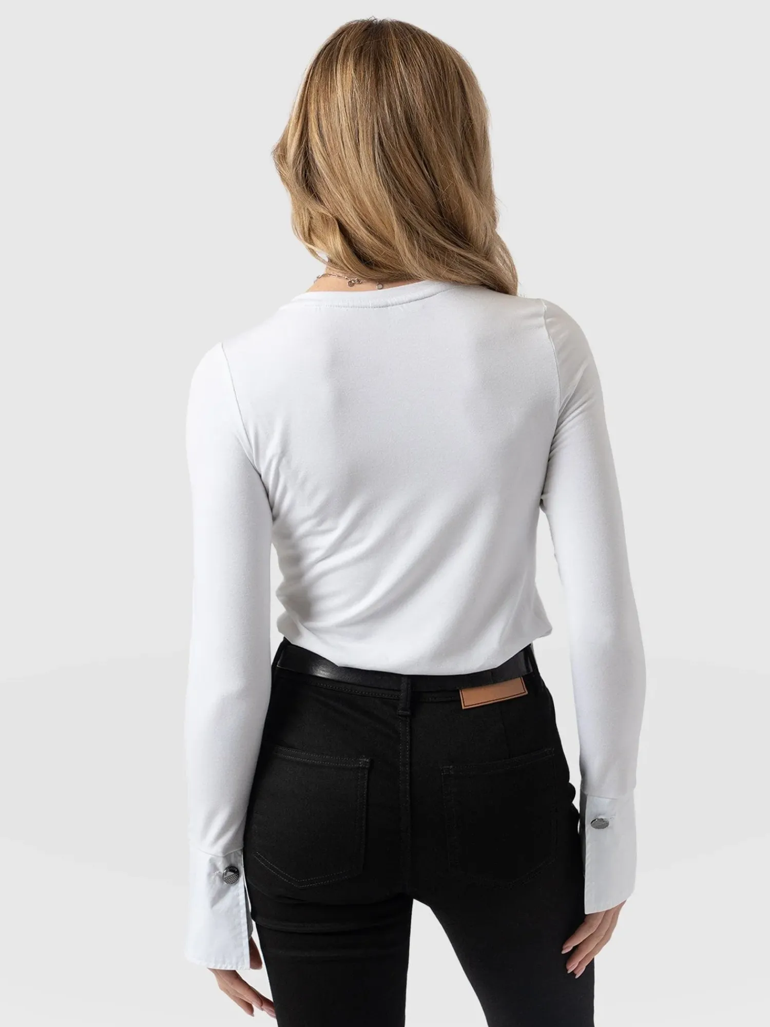 New Saint and Sofia Connie Cuff Tee - White