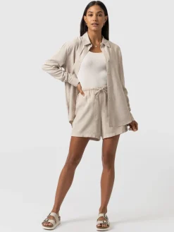 Hot Saint and Sofia Corinne Linen Short - Oatmeal