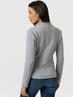 Discount Saint and Sofia Cotton Biker Jacket - Grey