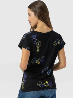 New Saint and Sofia Cowl Neck Tee - Blue Lily Gardens