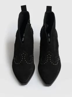 Hot Saint and Sofia Dallas Studded Ankle Boot - Black