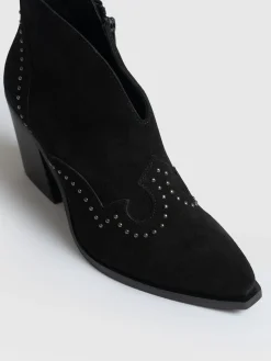 Hot Saint and Sofia Dallas Studded Ankle Boot - Black