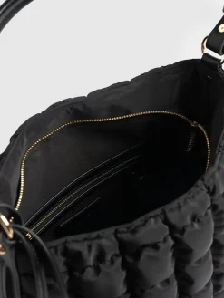 Fashion Saint and Sofia Darcey Puff Tote Bag - Black