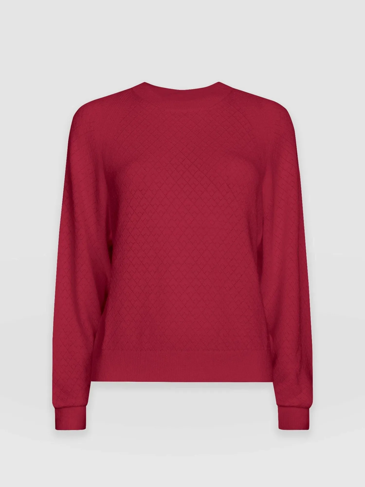Hot Saint and Sofia Diamond Knit Sweater - Deep Pink