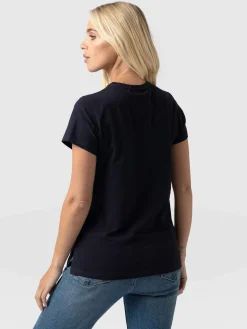 Discount Saint and Sofia Easy Cotton Tee - Navy