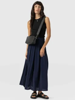 Hot Saint and Sofia Eliza Pleated Skirt - Navy
