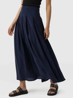 Hot Saint and Sofia Eliza Pleated Skirt - Navy