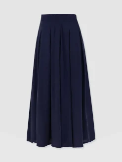 Hot Saint and Sofia Eliza Pleated Skirt - Navy