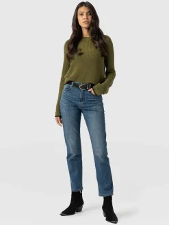 Hot Saint and Sofia Emma Straight Leg Jean - Mid Blue