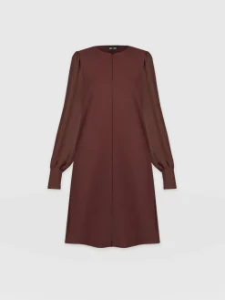 Fashion Saint and Sofia Esme Zip Up Dress - Maroon