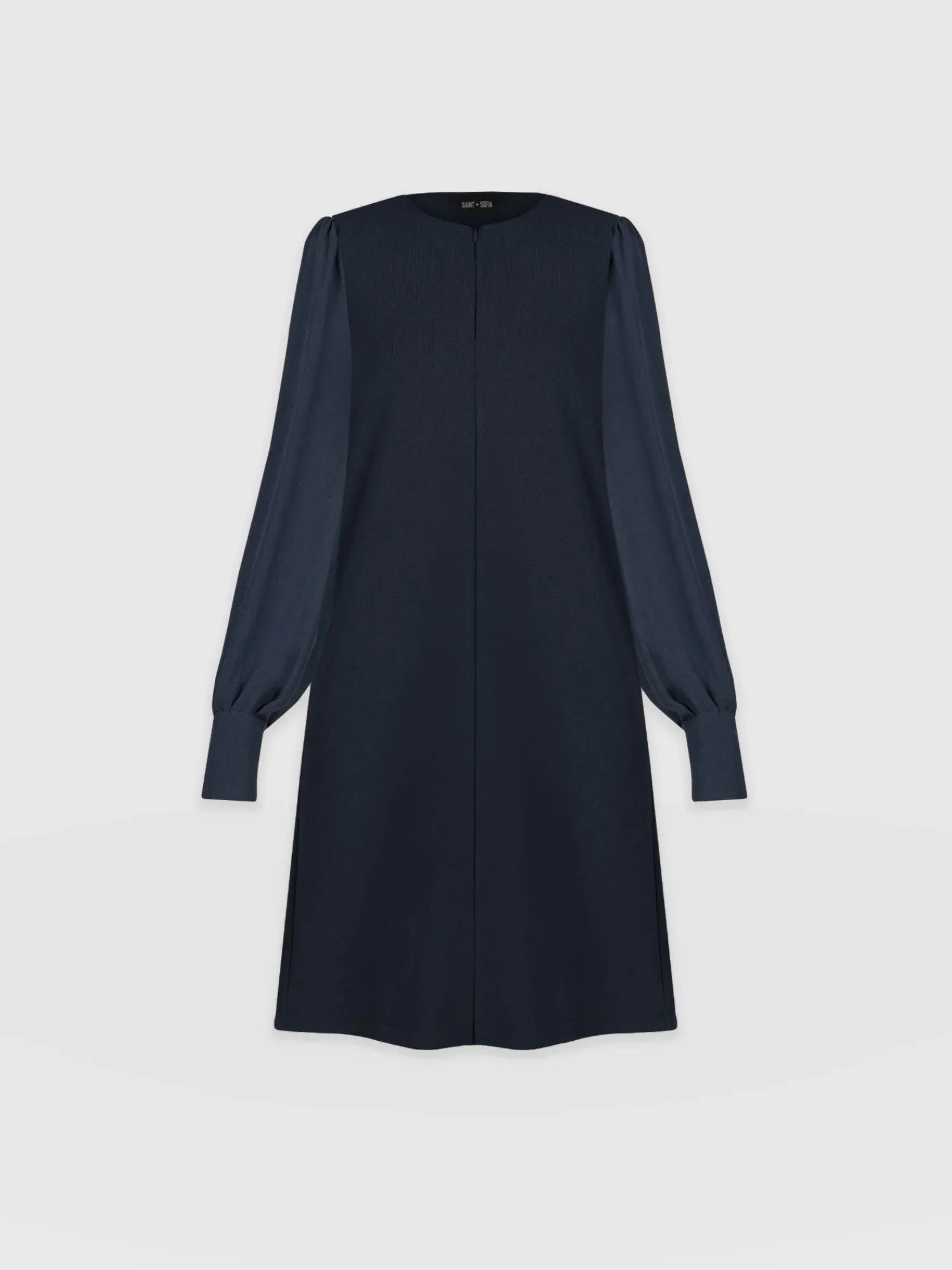 New Saint and Sofia Esme Zip Up Dress - Navy