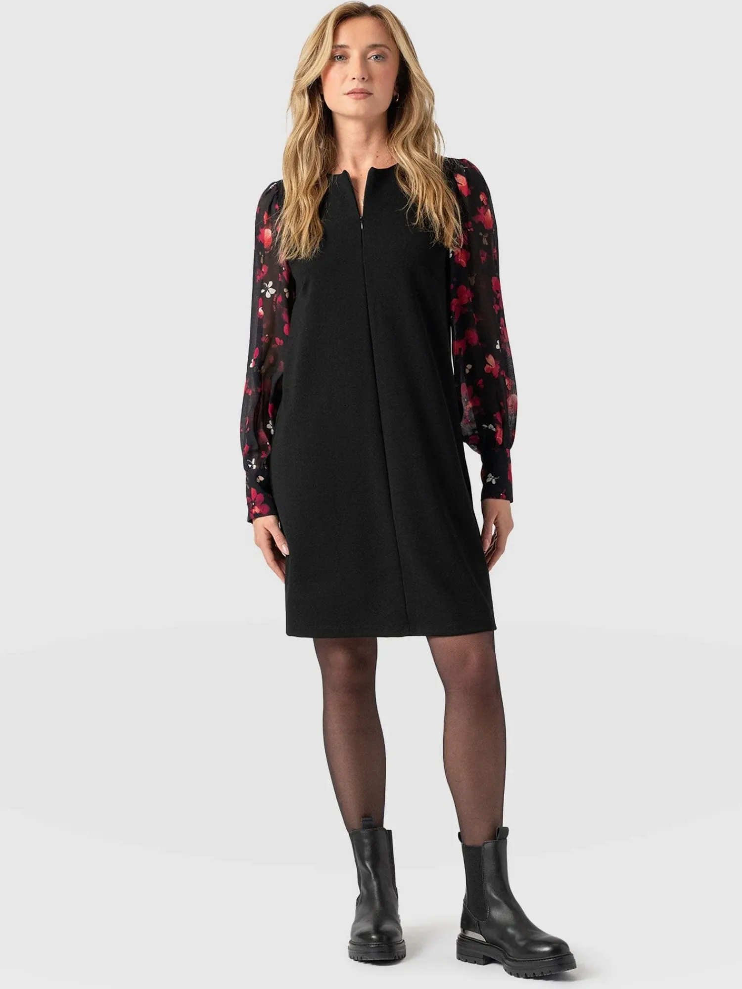 Clearance Saint and Sofia Esme Zip Up Dress - Pink Aurora