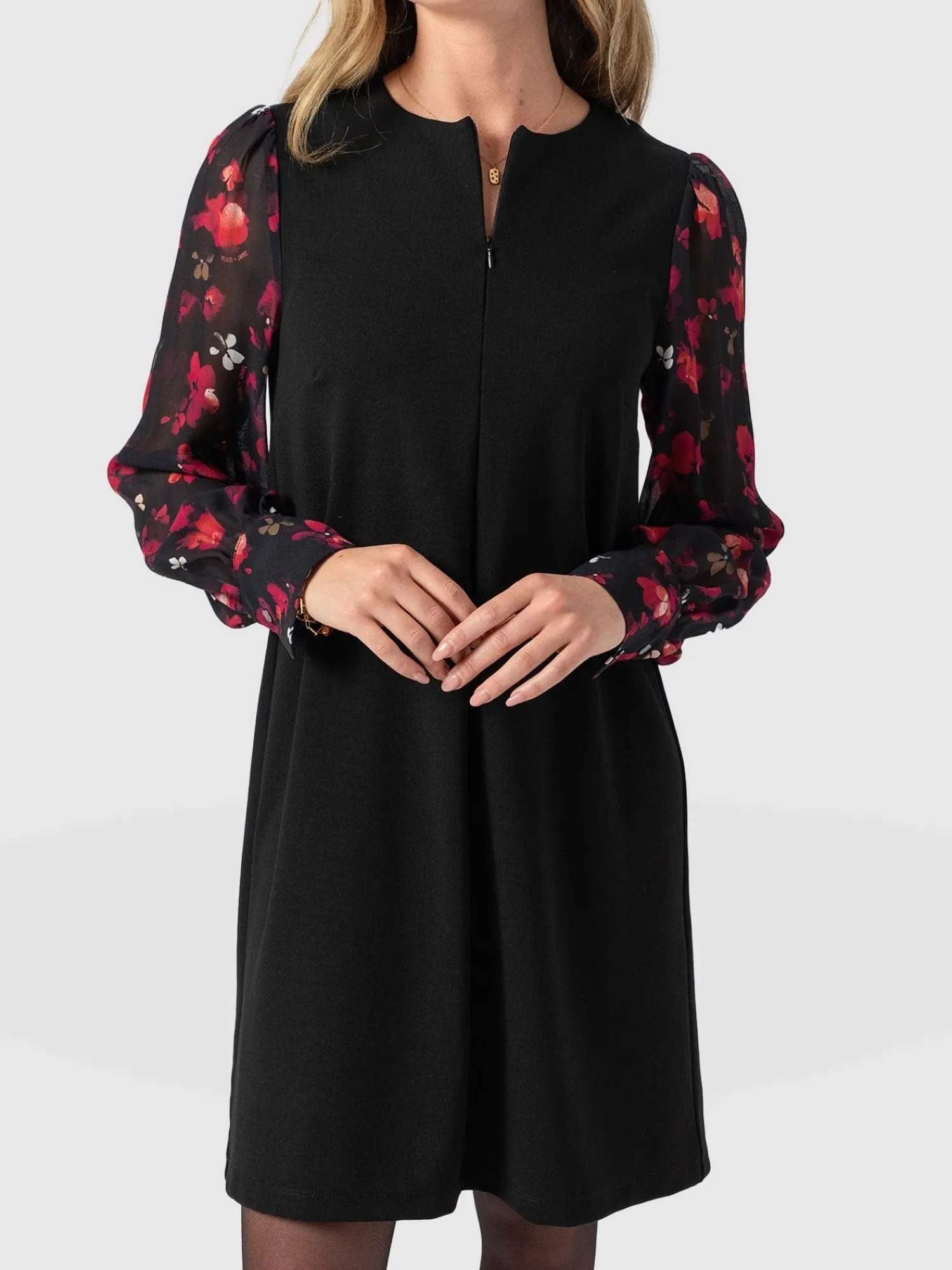 Clearance Saint and Sofia Esme Zip Up Dress - Pink Aurora