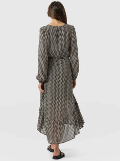 Outlet Saint and Sofia Evelyn High Low Dress - Monochrome Wave