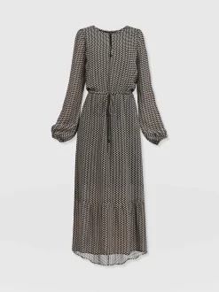 Outlet Saint and Sofia Evelyn High Low Dress - Monochrome Wave