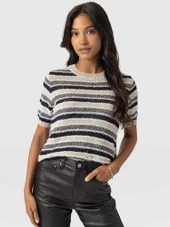 Fashion Saint and Sofia Fearne Knit Tee - Blue Stripe