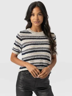 Fashion Saint and Sofia Fearne Knit Tee - Blue Stripe