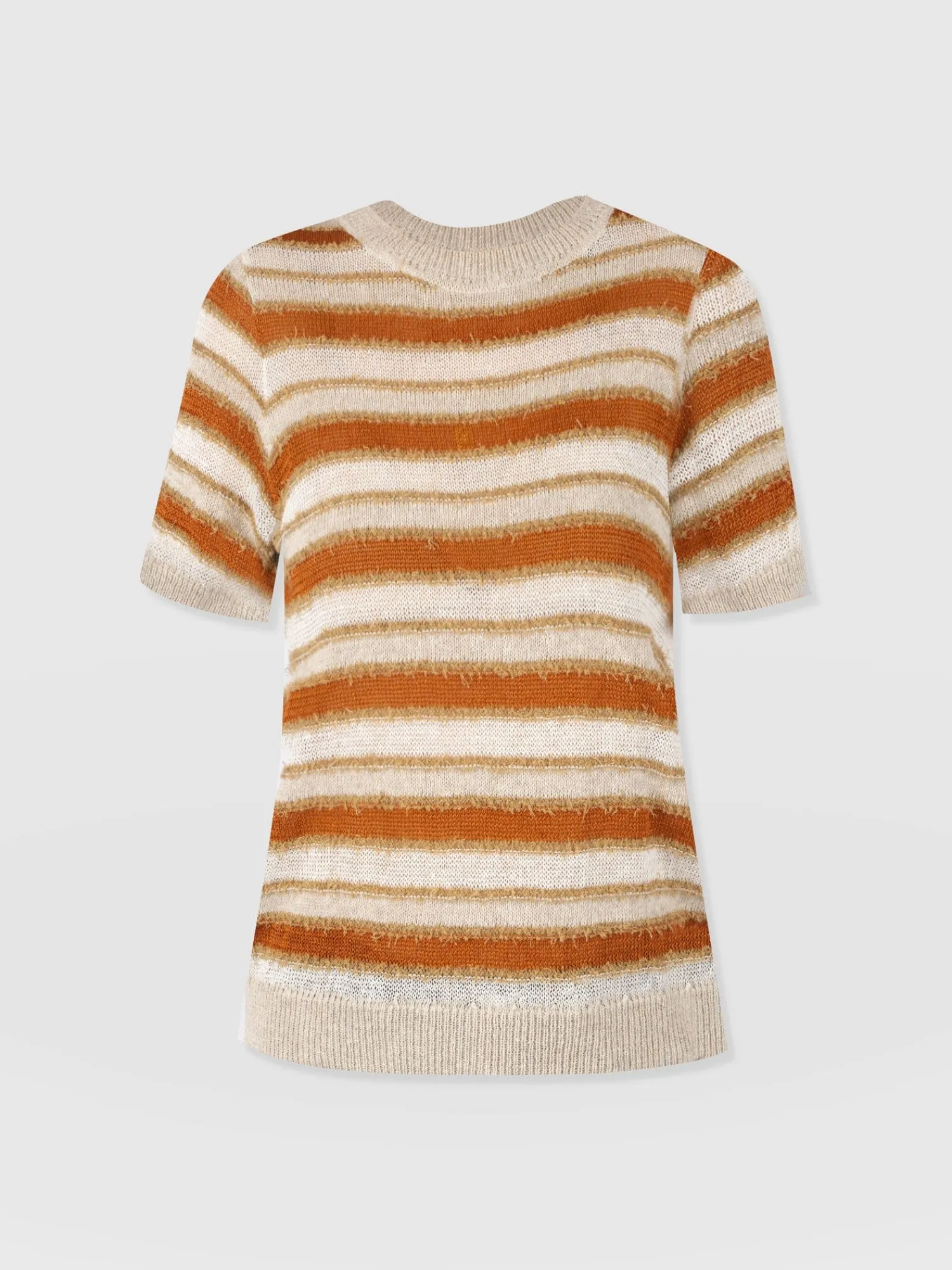 Hot Saint and Sofia Fearne Knit Tee - Rust Stripe