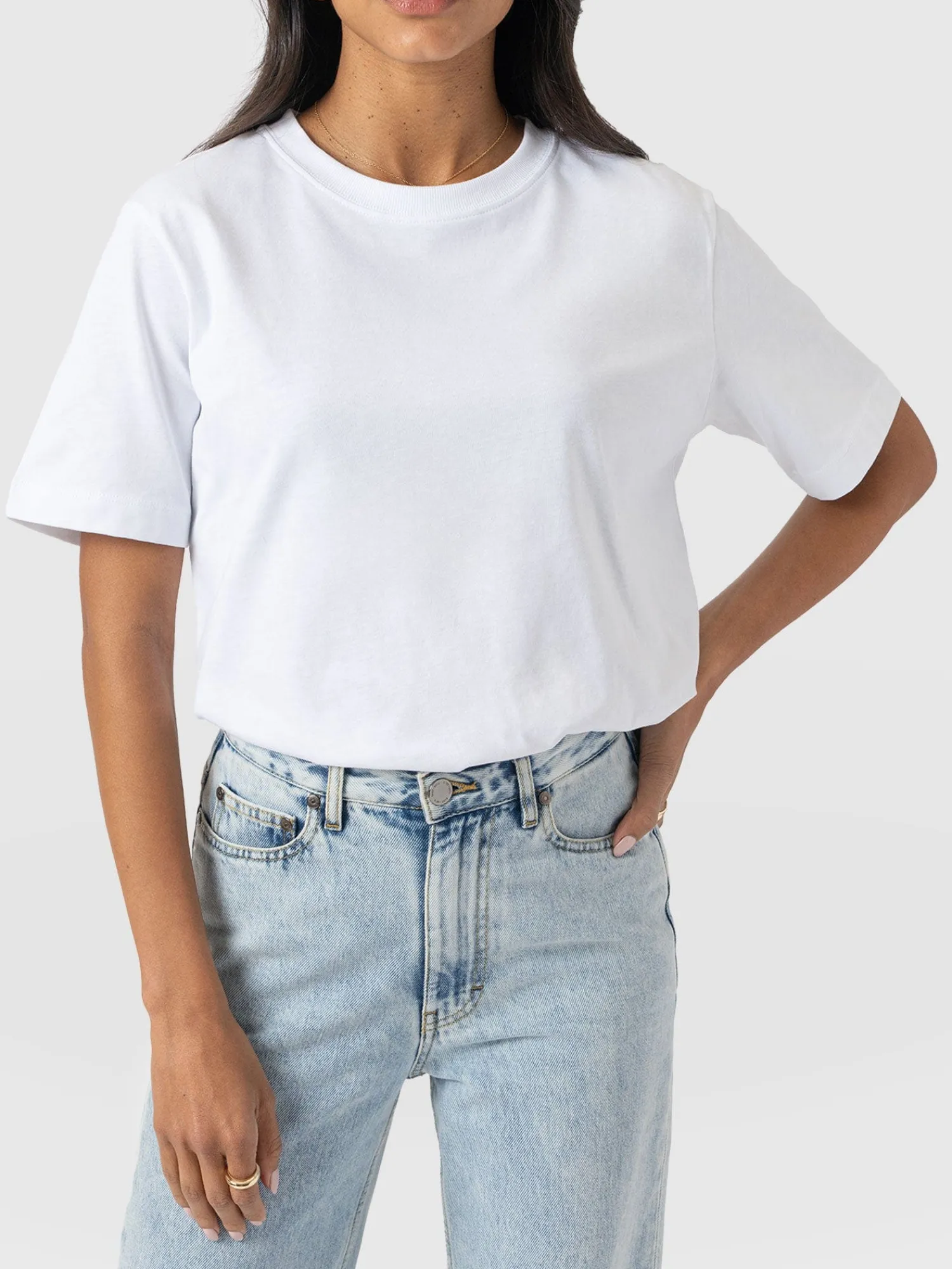 Fashion Saint and Sofia Finsbury Crew Neck Tee - White