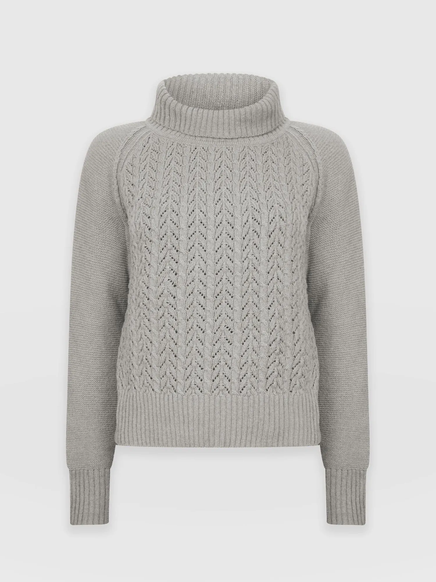 Hot Saint and Sofia Glen Cable Knit Sweater - Grey