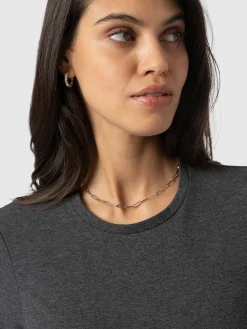 New Saint and Sofia Glen Crew Neck Tee - Charcoal