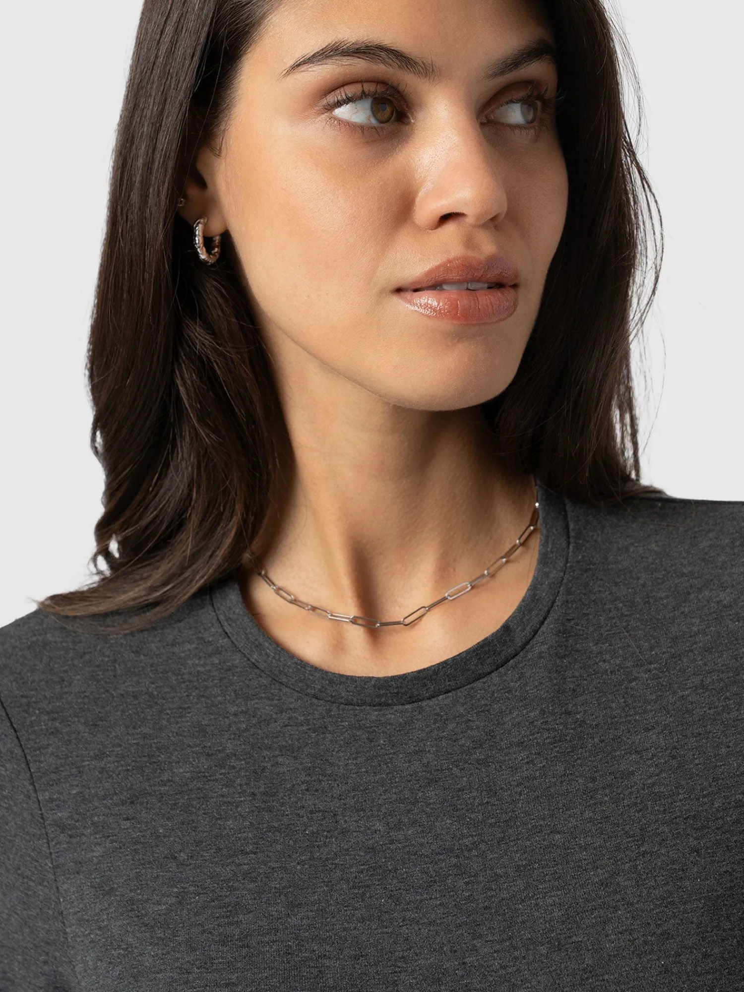 New Saint and Sofia Glen Crew Neck Tee - Charcoal