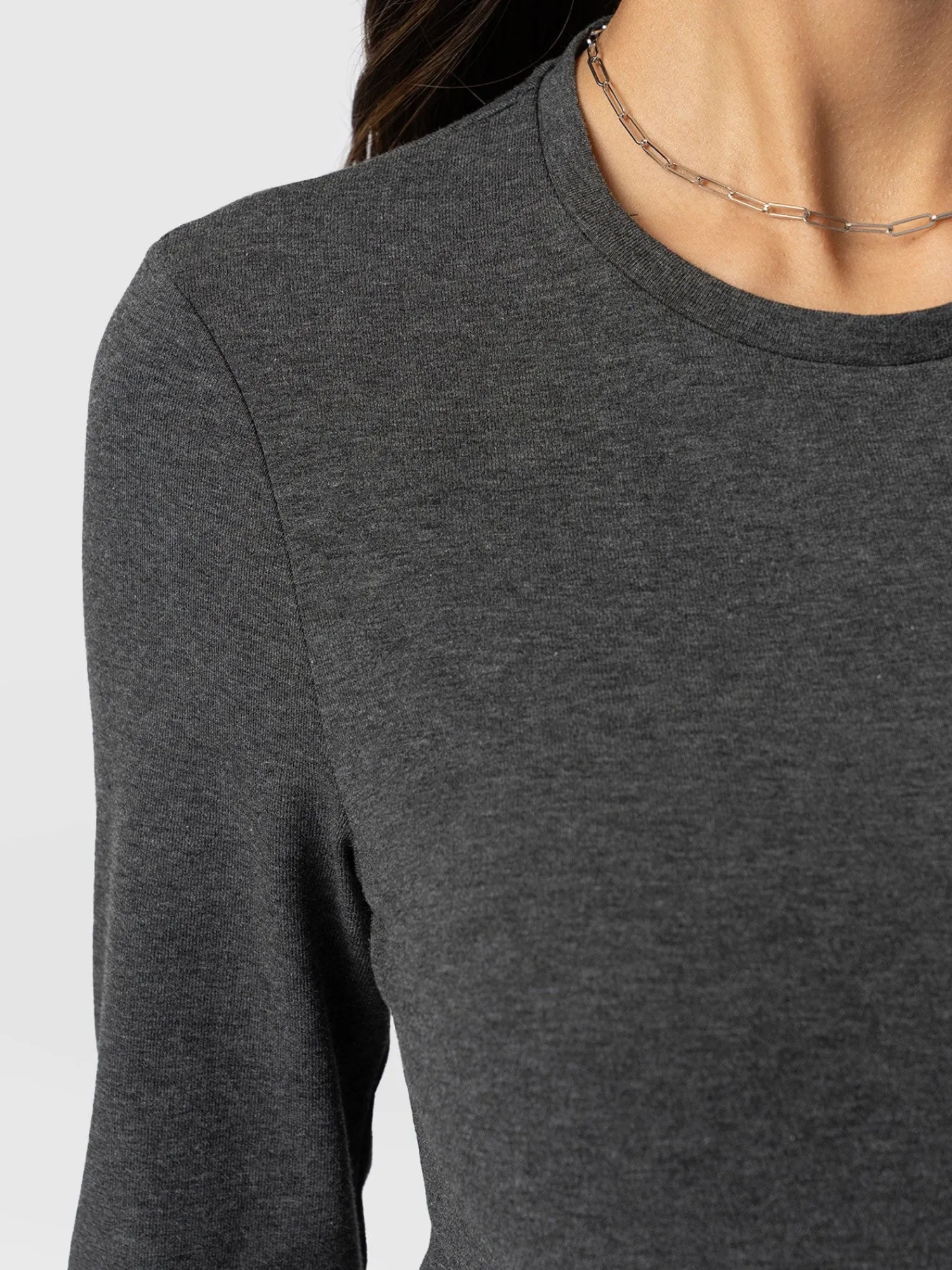 New Saint and Sofia Glen Crew Neck Tee - Charcoal