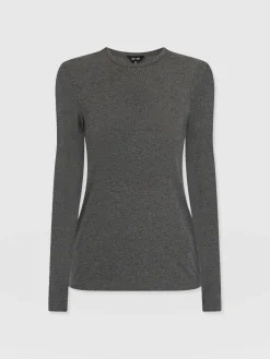 New Saint and Sofia Glen Crew Neck Tee - Charcoal