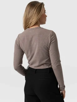Sale Saint and Sofia Glen Crew Neck Tee - Coco