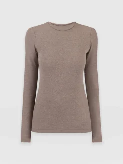 Sale Saint and Sofia Glen Crew Neck Tee - Coco