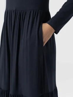 Online Saint and Sofia Greenwich Dress Long Sleeve - Navy
