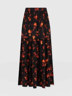Fashion Saint and Sofia Greenwich Skirt - Red Aurora