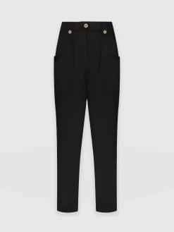 Online Saint and Sofia High Waisted Cargo Pant - Black
