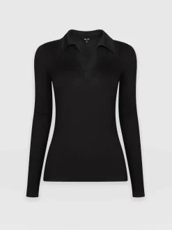 Best Saint and Sofia Isla Polo Tee - Black