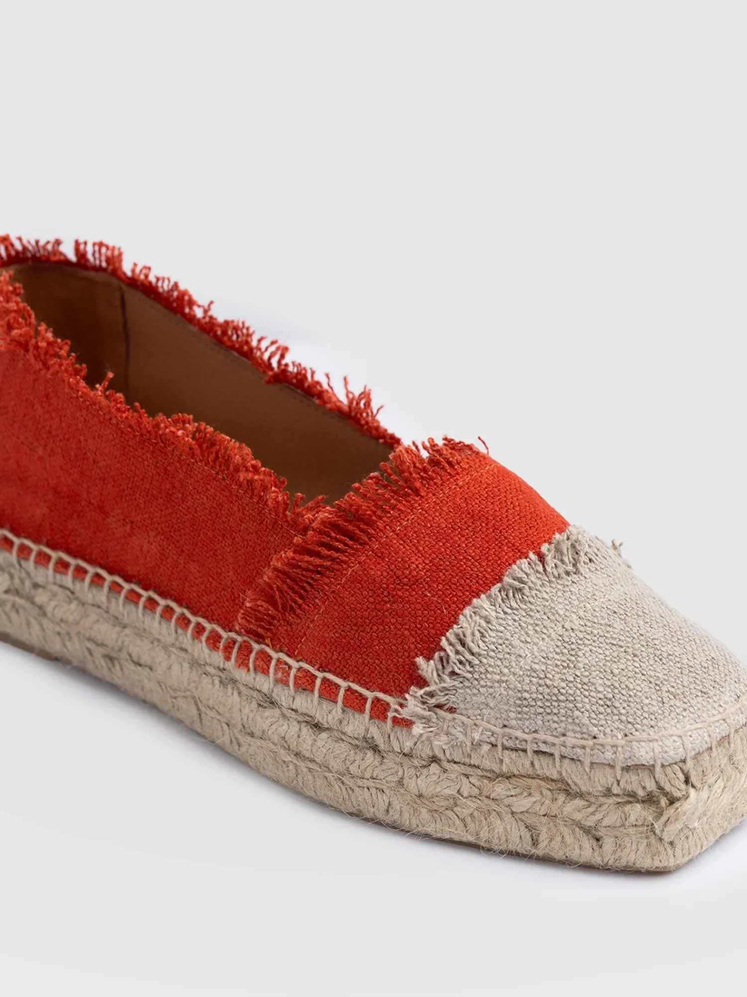 Best Saint and Sofia Ivy Frayed Espadrille Pumps - Orange