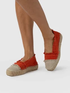 Best Saint and Sofia Ivy Frayed Espadrille Pumps - Orange