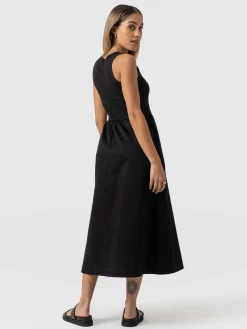 Hot Saint and Sofia Ivy Full Skirt Sleeveless Dress - Black