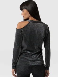 Best Saint and Sofia Jasna Cold Shoulder Tee - Silver