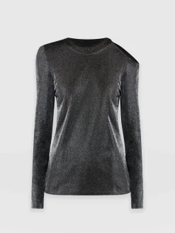 Best Saint and Sofia Jasna Cold Shoulder Tee - Silver