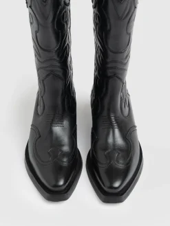 Fashion Saint and Sofia Kansas Western Boot - Black