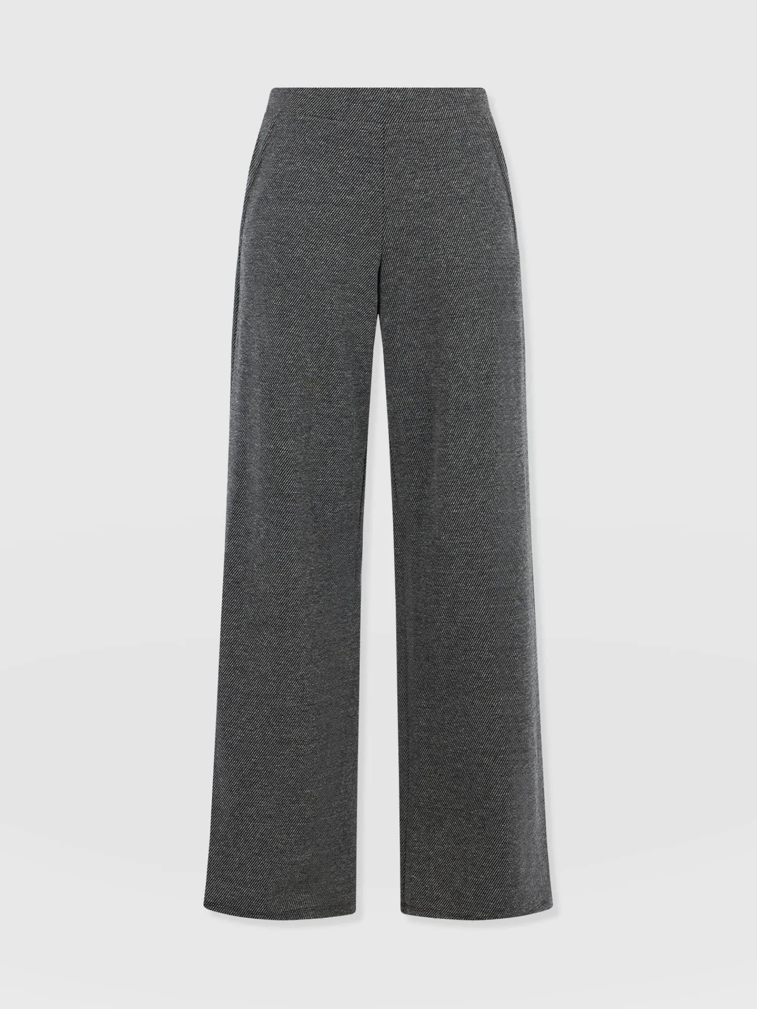 Outlet Saint and Sofia Keller Wide Leg Pant - Grey Twill