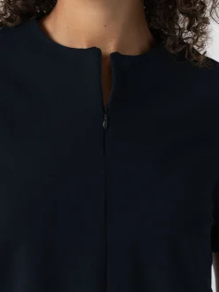 Hot Saint and Sofia Keller Zip Up Tee - Navy