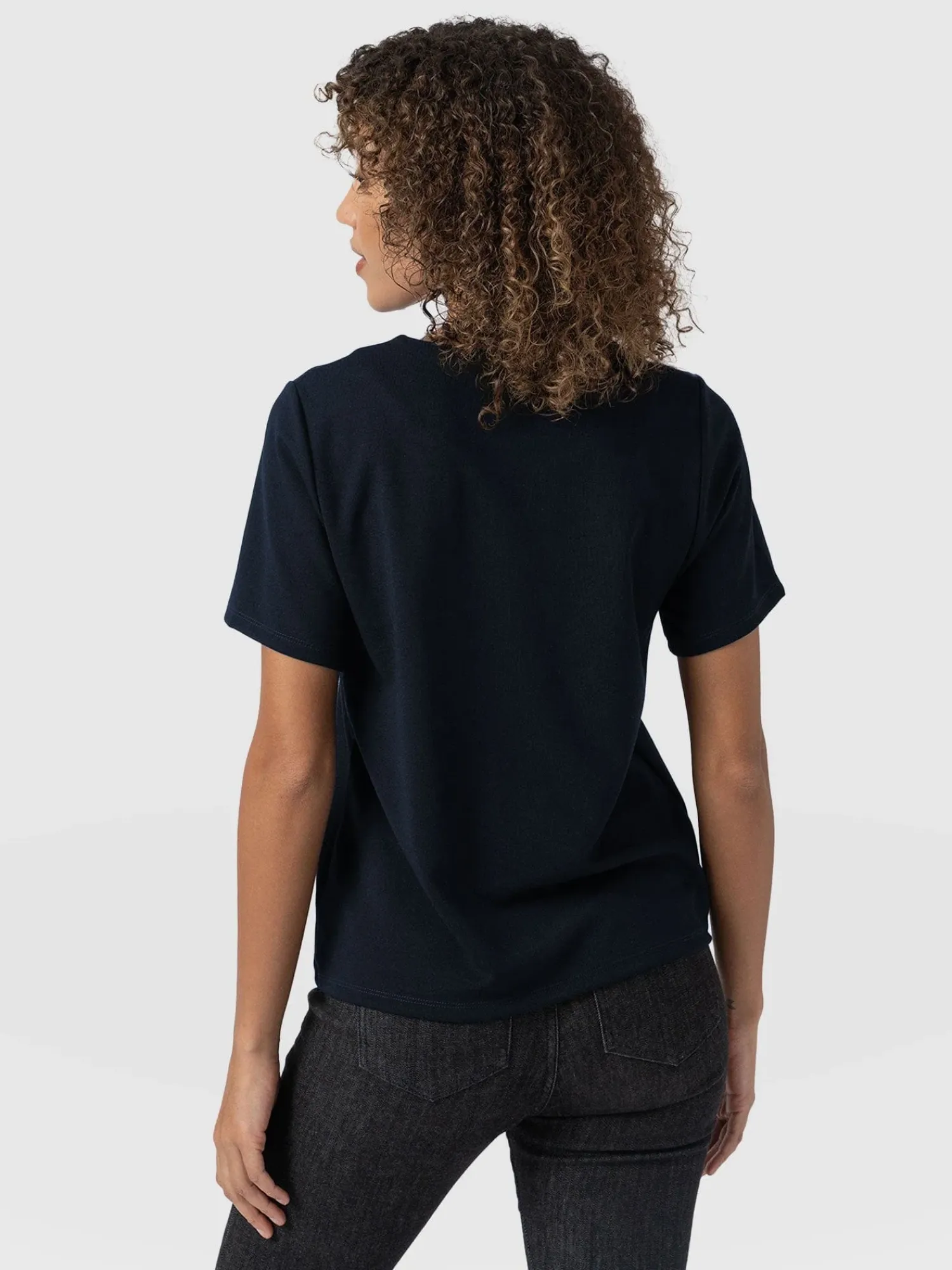 Hot Saint and Sofia Keller Zip Up Tee - Navy