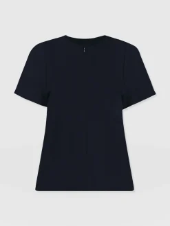 Hot Saint and Sofia Keller Zip Up Tee - Navy