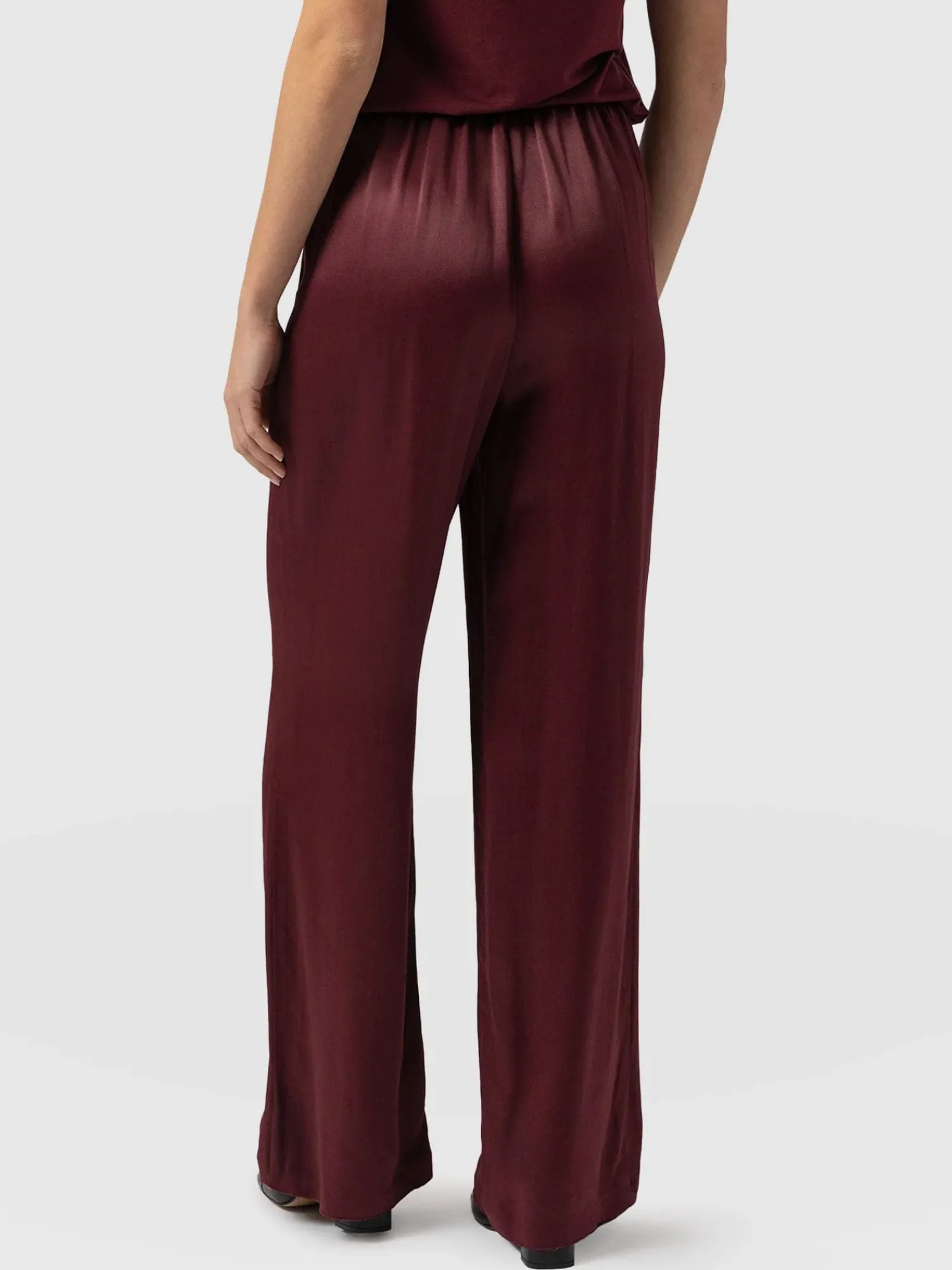 Best Saint and Sofia Langley Wide Leg Pant - Maroon